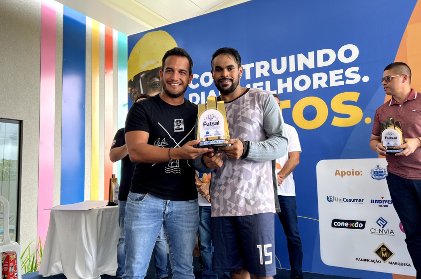 Secretário municipal de Esporte, Thales Novaes, participou da cerimônia de premiação. Foto: Ascom Semesp