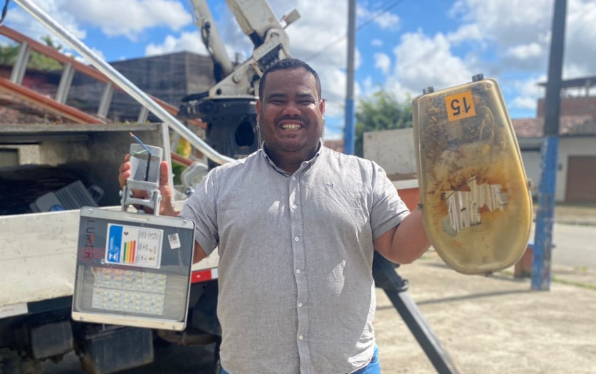 Líder comunitário agradece trabalho realizado pela Prefeitura de Maceió. Foto: Cortesia/Arquivo Pessoal