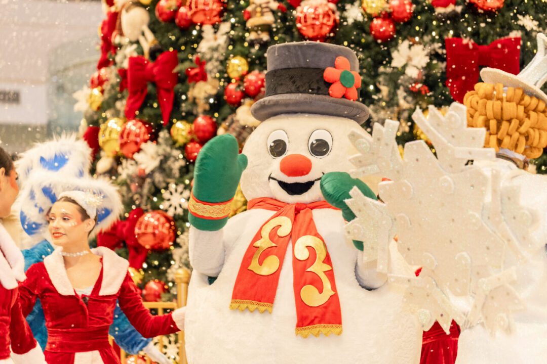 Apresentação de Natal na pista de patinação no gelo. Foto: Divulgação