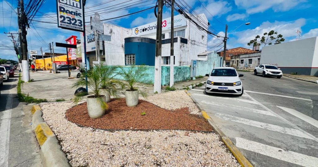 Alurb embeleza canteiro na Avenida Comendador Leão, em Maceió, e ...